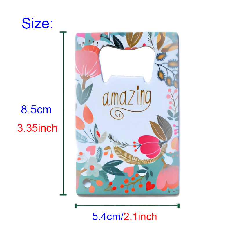 CHINESE WAREHOUSE Double-sided Metal Sublimation Blank Bottle Opener