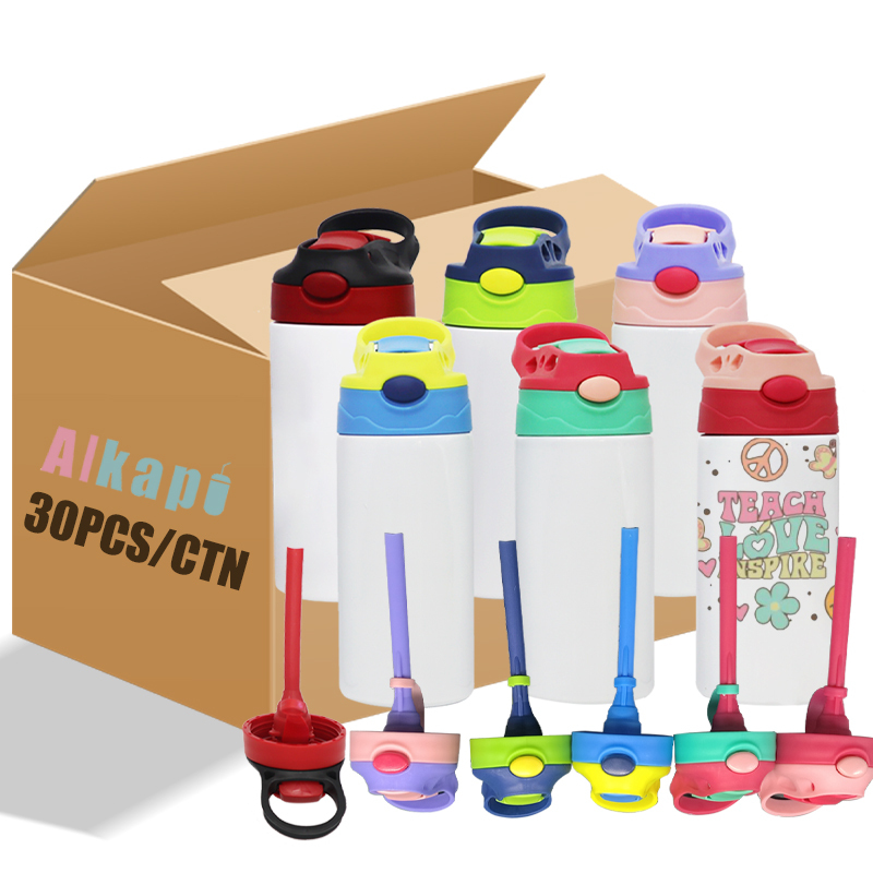 USA RTS 12oz Sublimation Blank Kids Bottle（mixed colors/single color pack）