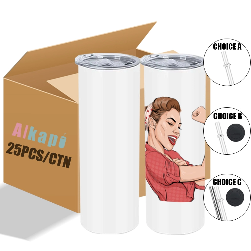 USA RTS 20oz sublimation Blank straight tumbler (Three Choice Of Accessories)