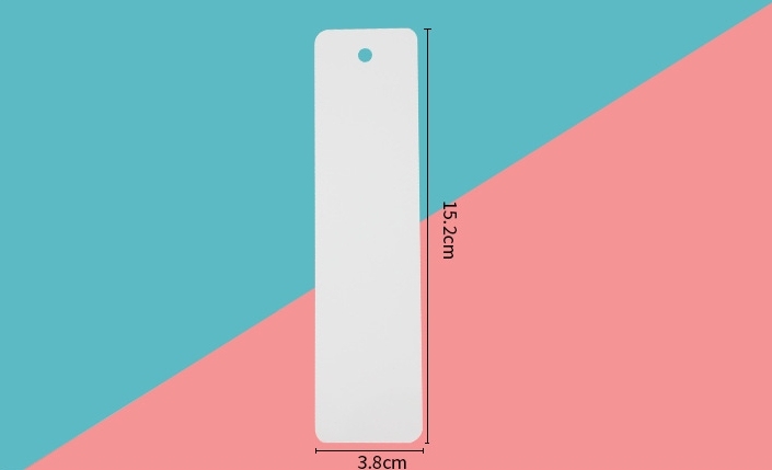 CHINESE WAREHOUSE Metal Double-sided Sublimation Bookmark