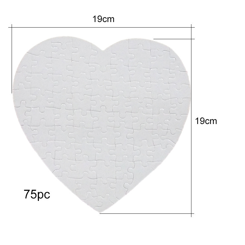 CHINESE WAREHOUSE Sublimation Heart Puzzle