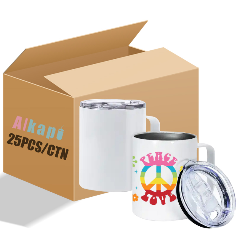 USA RTS 12oz Sublimation Blank Camping Coffee Mug