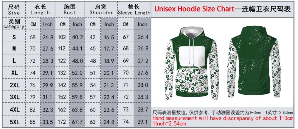 CHINESE WAREHOUSE Sublimation Bleach Shirts Mix Style And Size