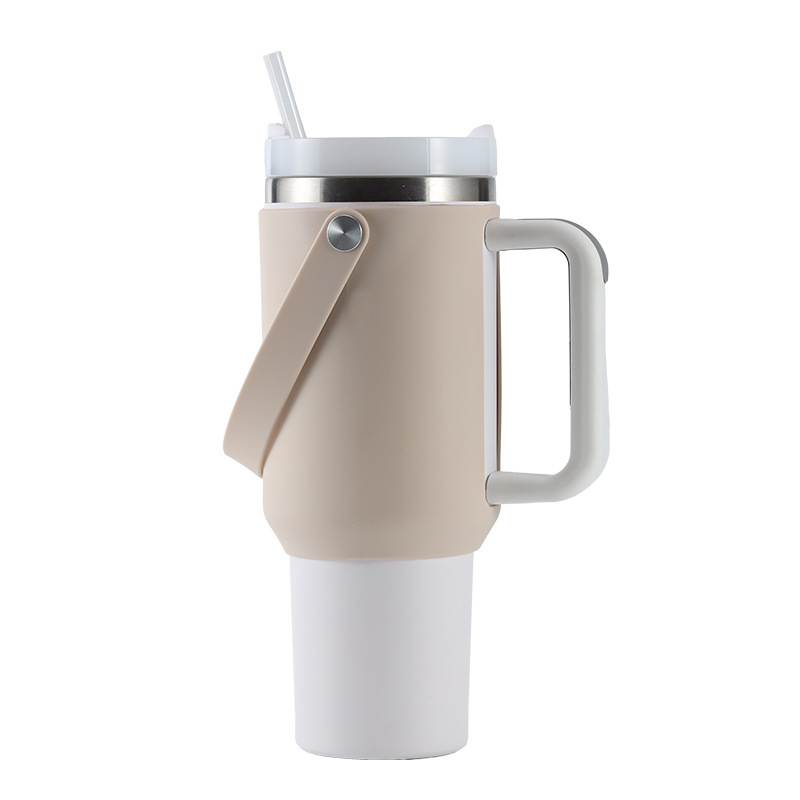 CHINESE WAREHOUSE 2024 New Flexible Easy Takeout Tumbler Blank Cup Accessories Silicone Sleeve Carrier With Handle