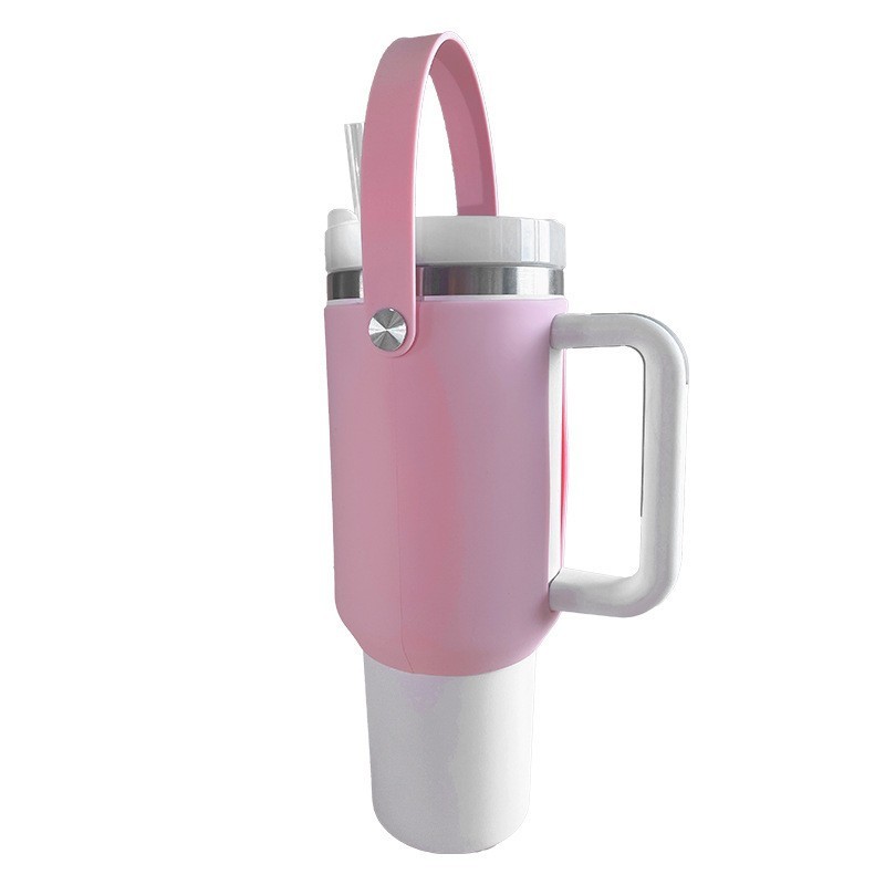 CHINESE WAREHOUSE 2024 New Flexible Easy Takeout Tumbler Blank Cup Accessories Silicone Sleeve Carrier With Handle