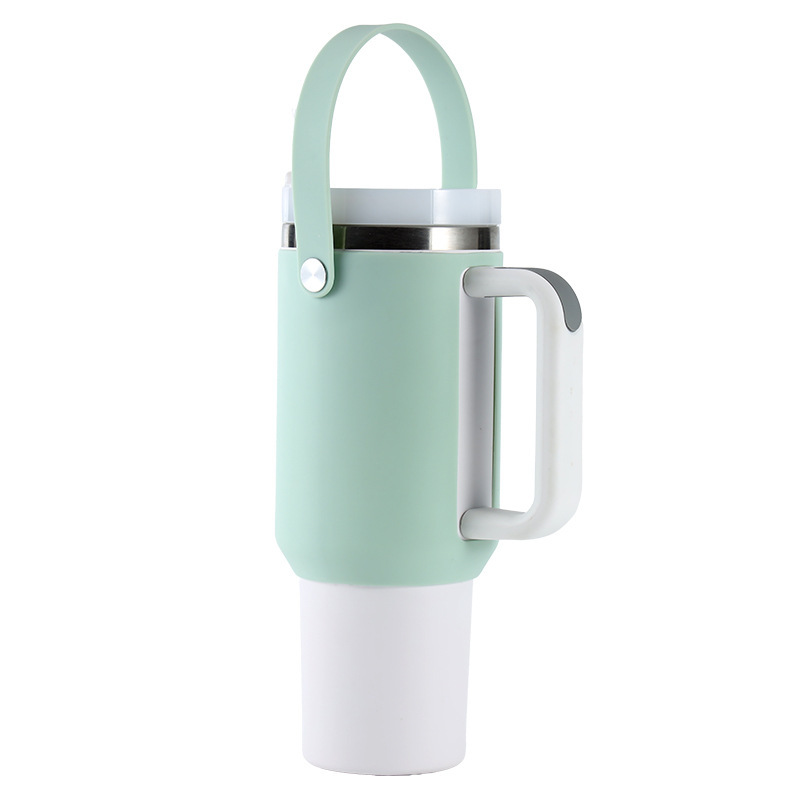 CHINESE WAREHOUSE 2024 New Flexible Easy Takeout Tumbler Blank Cup Accessories Silicone Sleeve Carrier With Handle