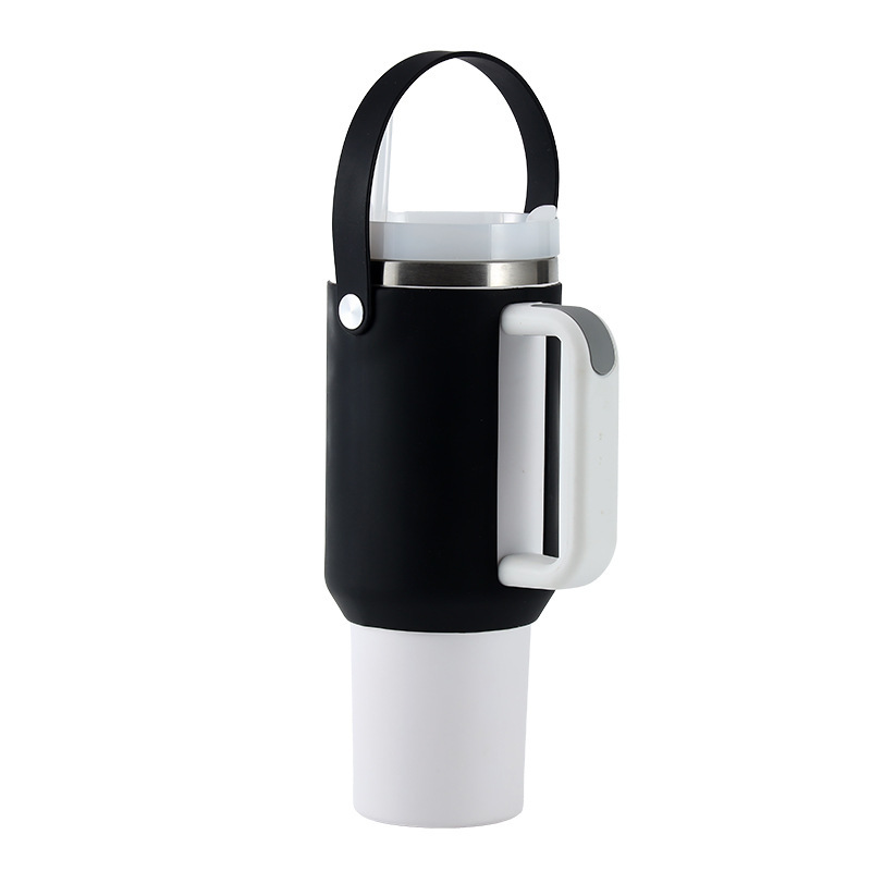 CHINESE WAREHOUSE 2024 New Flexible Easy Takeout Tumbler Blank Cup Accessories Silicone Sleeve Carrier With Handle