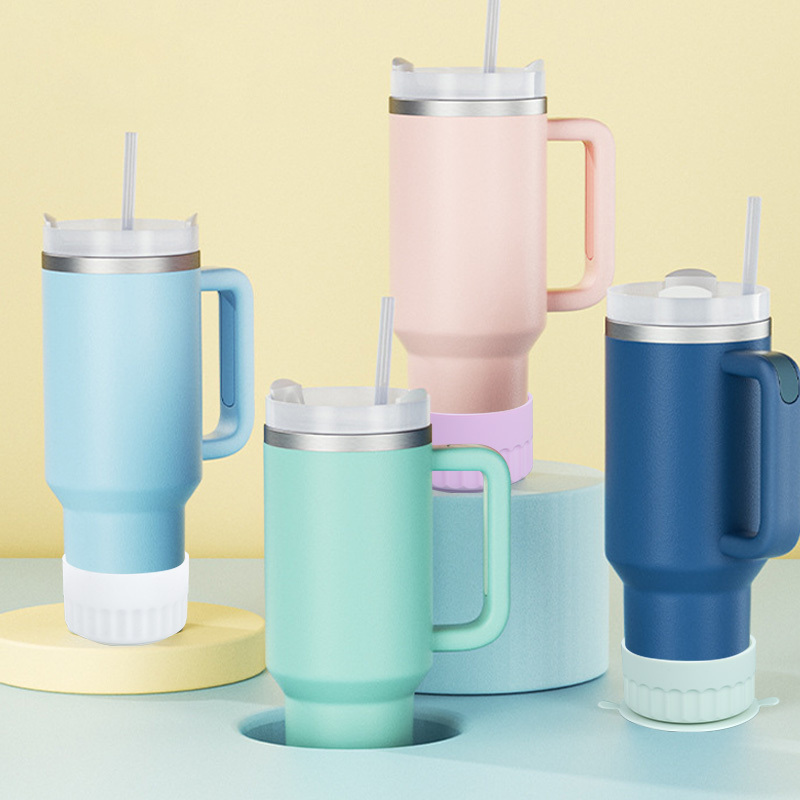 CHINESE WAREHOUSE 20oz/30oz/40oz Tumbler Silicone Boot Food Grade Anti-Slip Water Bottle Bottom Sleeve