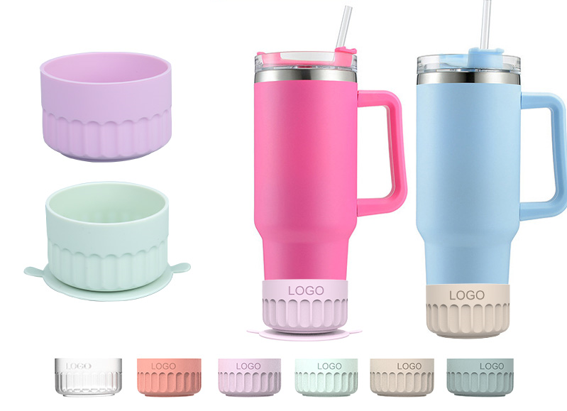 CHINESE WAREHOUSE 20oz/30oz/40oz Tumbler Silicone Boot Food Grade Anti-Slip Water Bottle Bottom Sleeve