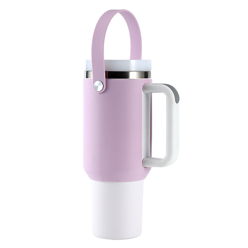 CHINESE WAREHOUSE 2024 New Flexible Easy Takeout Tumbler Blank Cup Accessories Silicone Sleeve Carrier With Handle