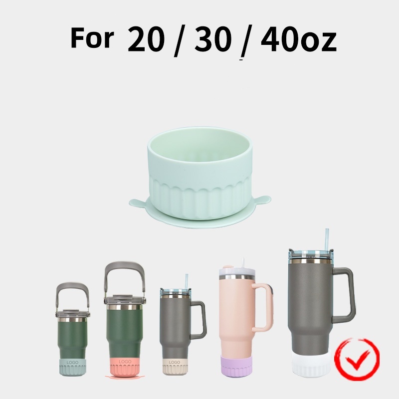 CHINESE WAREHOUSE 20oz/30oz/40oz Tumbler Silicone Boot Food Grade Anti-Slip Water Bottle Bottom Sleeve