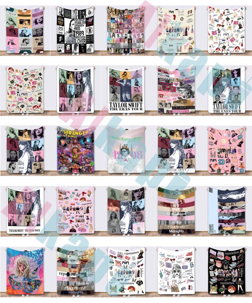 CHINESE WAREHOUSE Taylor Swift Flannel Blanket Mixed Styles