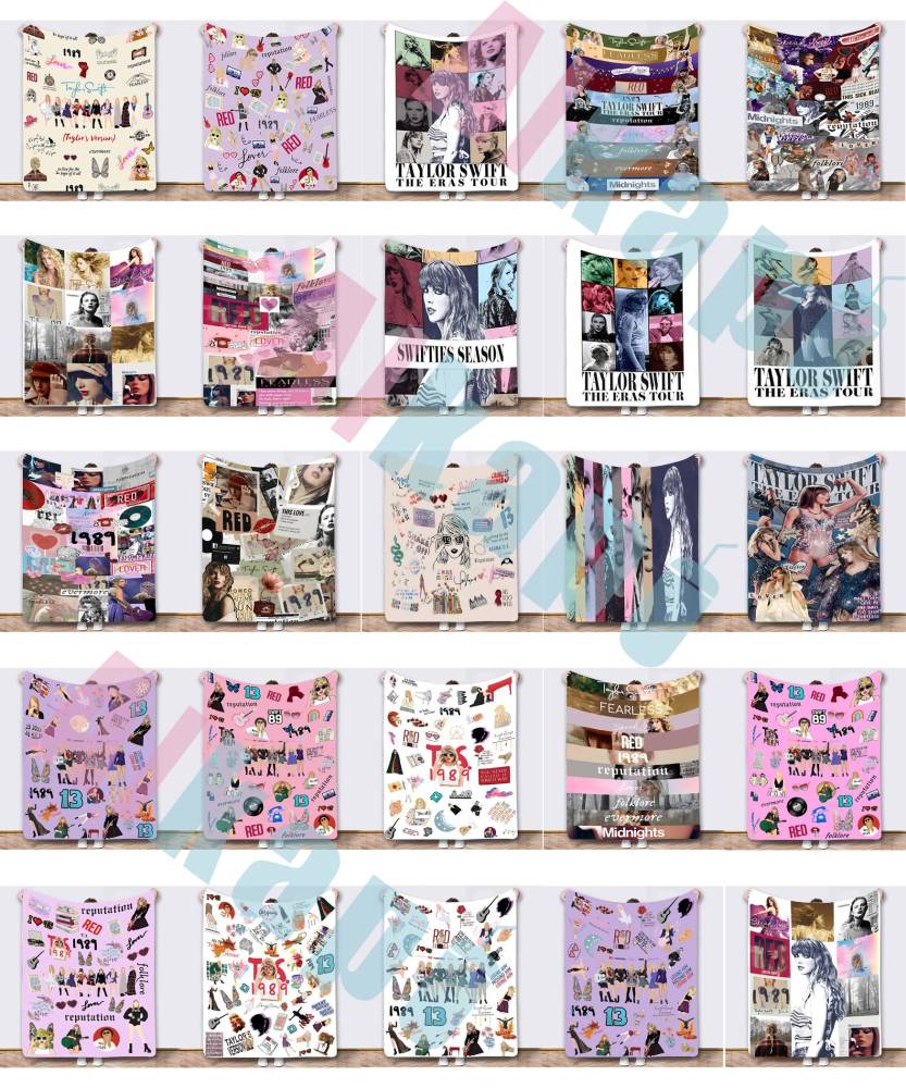 CHINESE WAREHOUSE Taylor Swift Flannel Blanket Mixed Styles