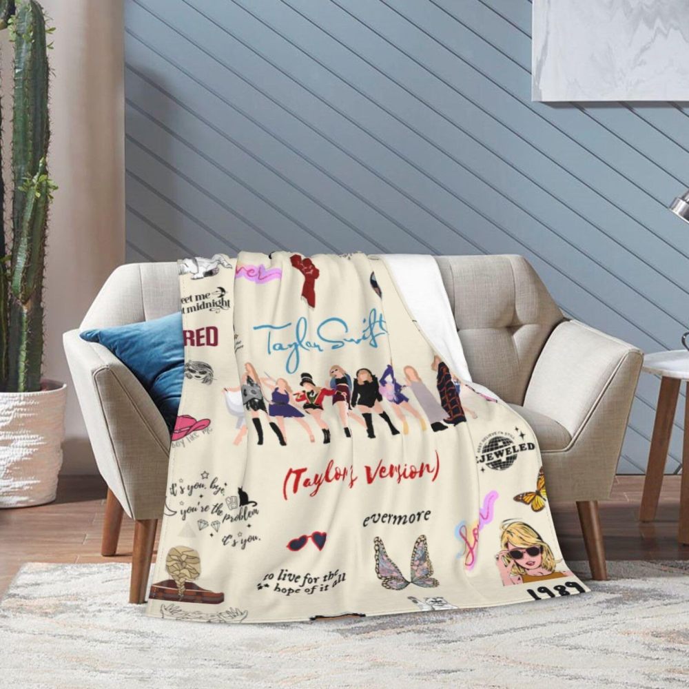 CHINESE WAREHOUSE Taylor Swift Flannel Blanket Mixed Styles