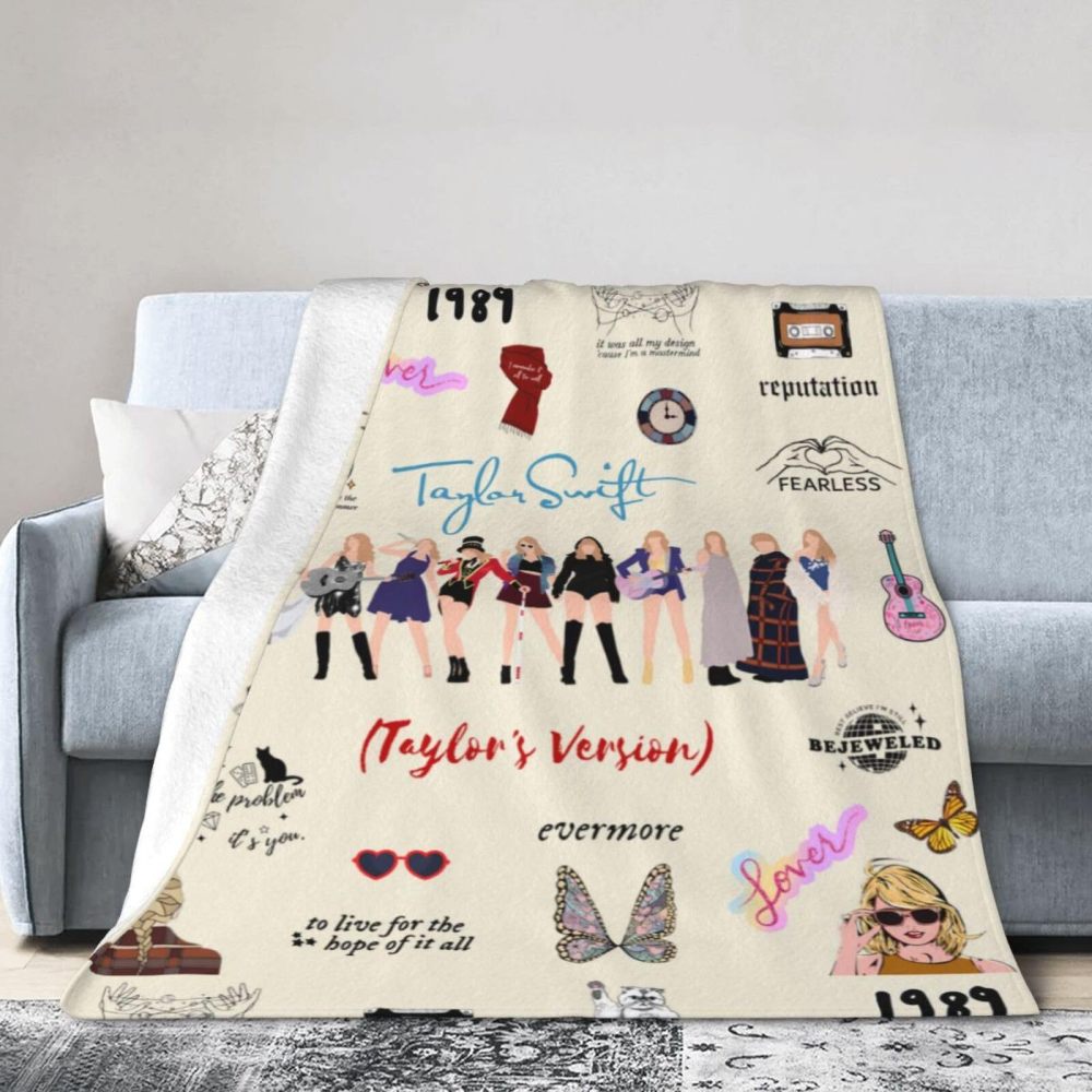 CHINESE WAREHOUSE Taylor Swift Flannel Blanket Mixed Styles