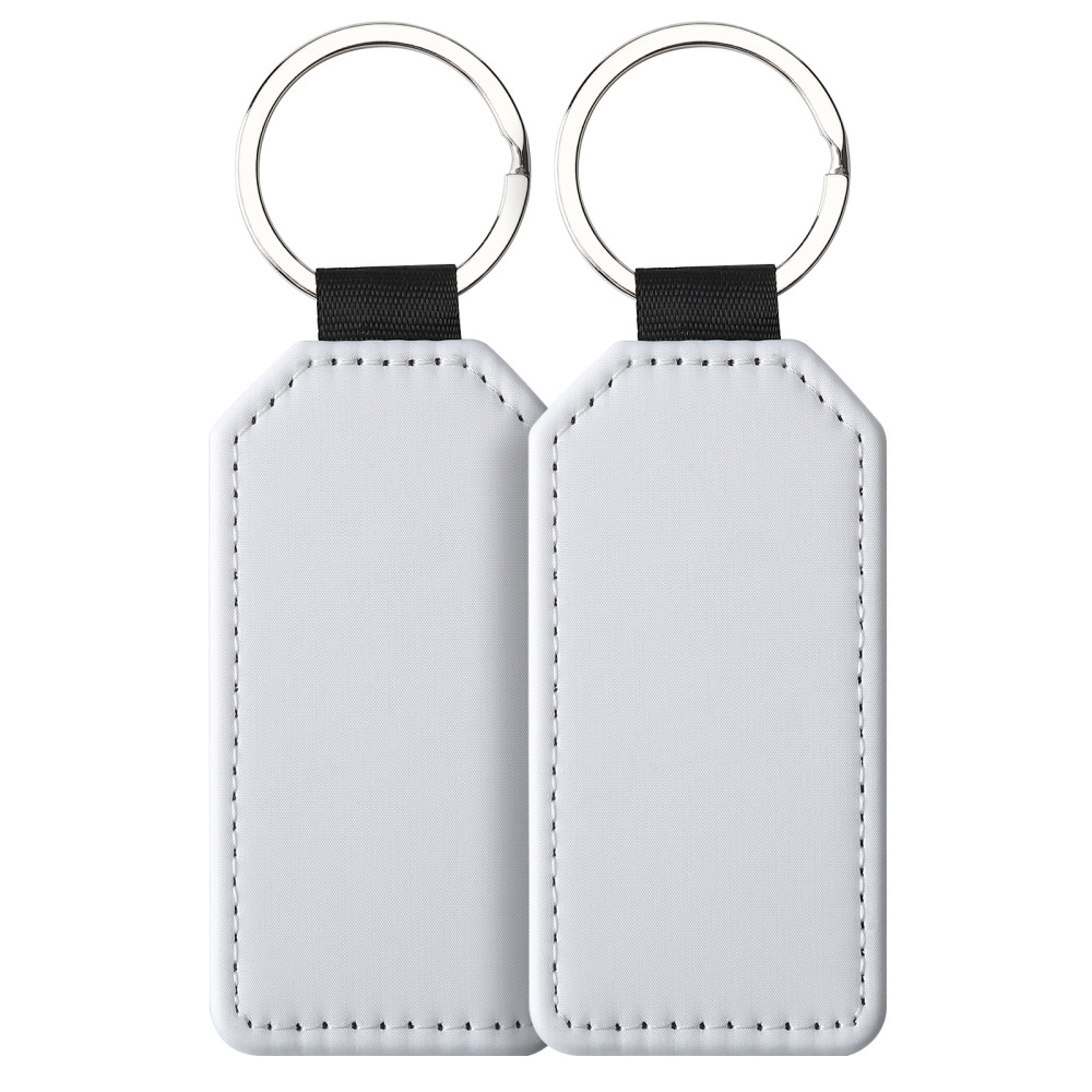 CHINESE WAREHOUSE Sublimation PU Leather Keychain