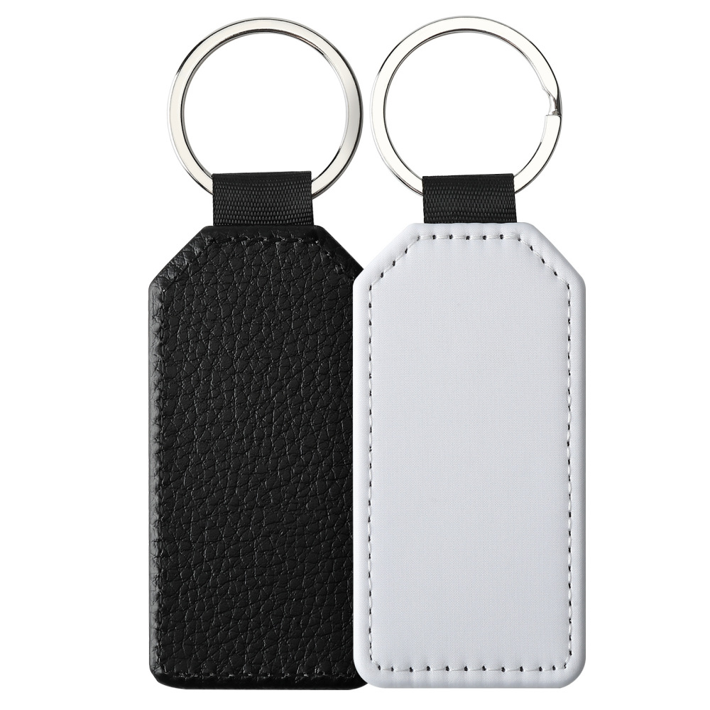 CHINESE WAREHOUSE Sublimation PU Leather Keychain