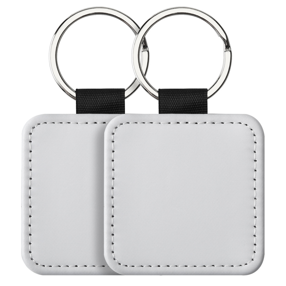CHINESE WAREHOUSE Sublimation PU Leather Keychain
