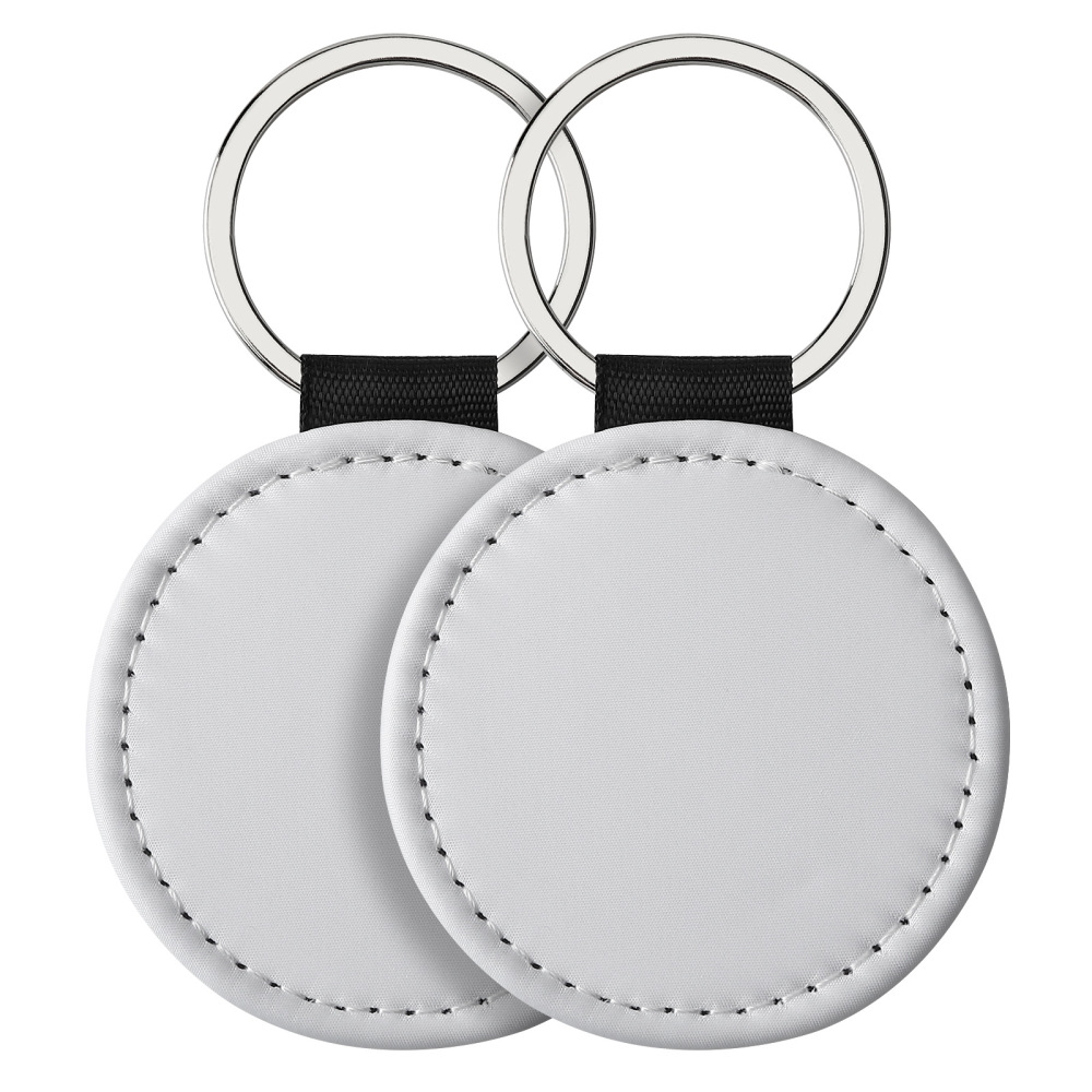 CHINESE WAREHOUSE Sublimation PU Leather Keychain