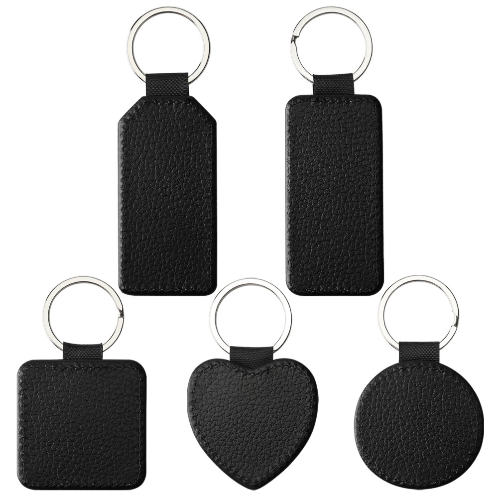 CHINESE WAREHOUSE Sublimation PU Leather Keychain