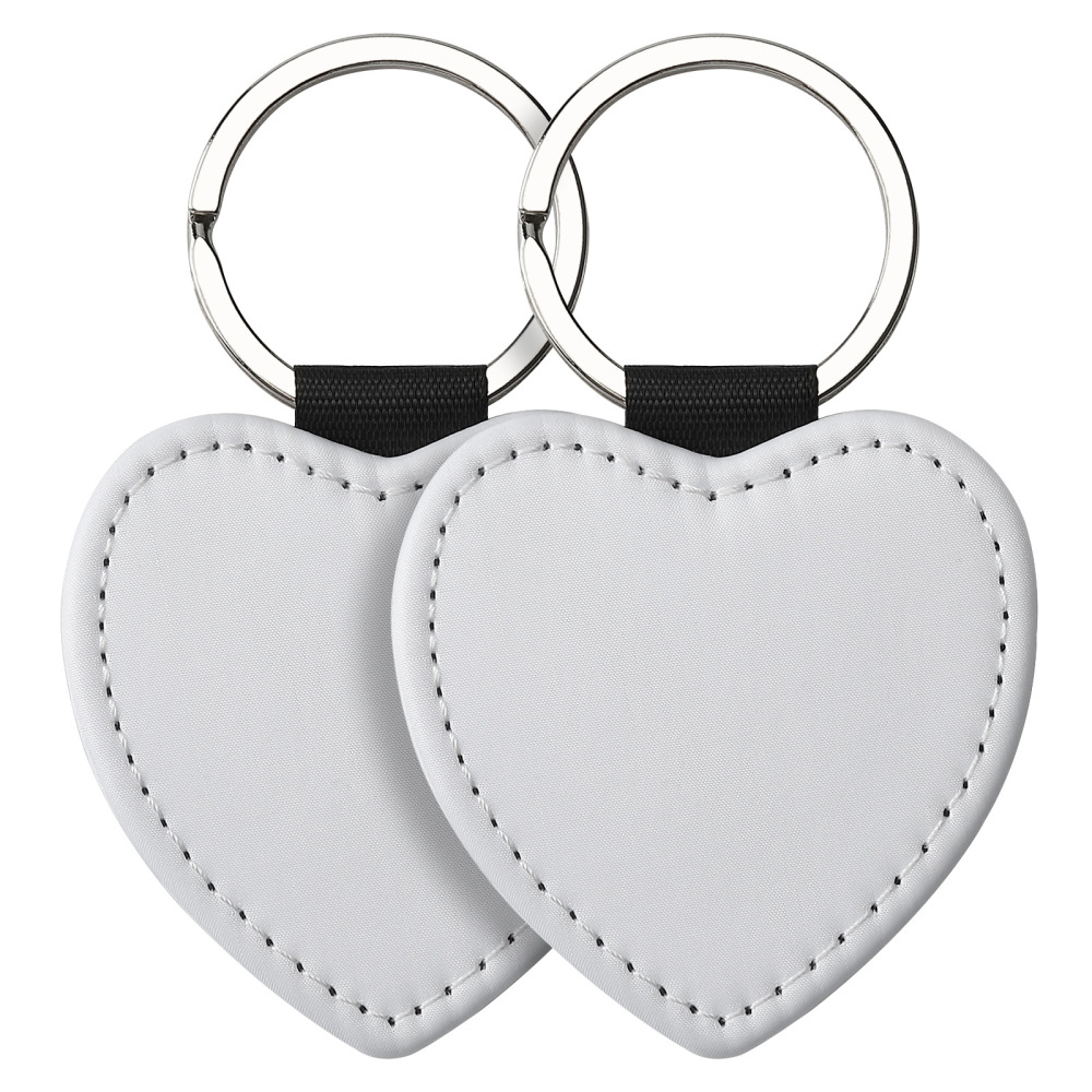 CHINESE WAREHOUSE Sublimation PU Leather Keychain