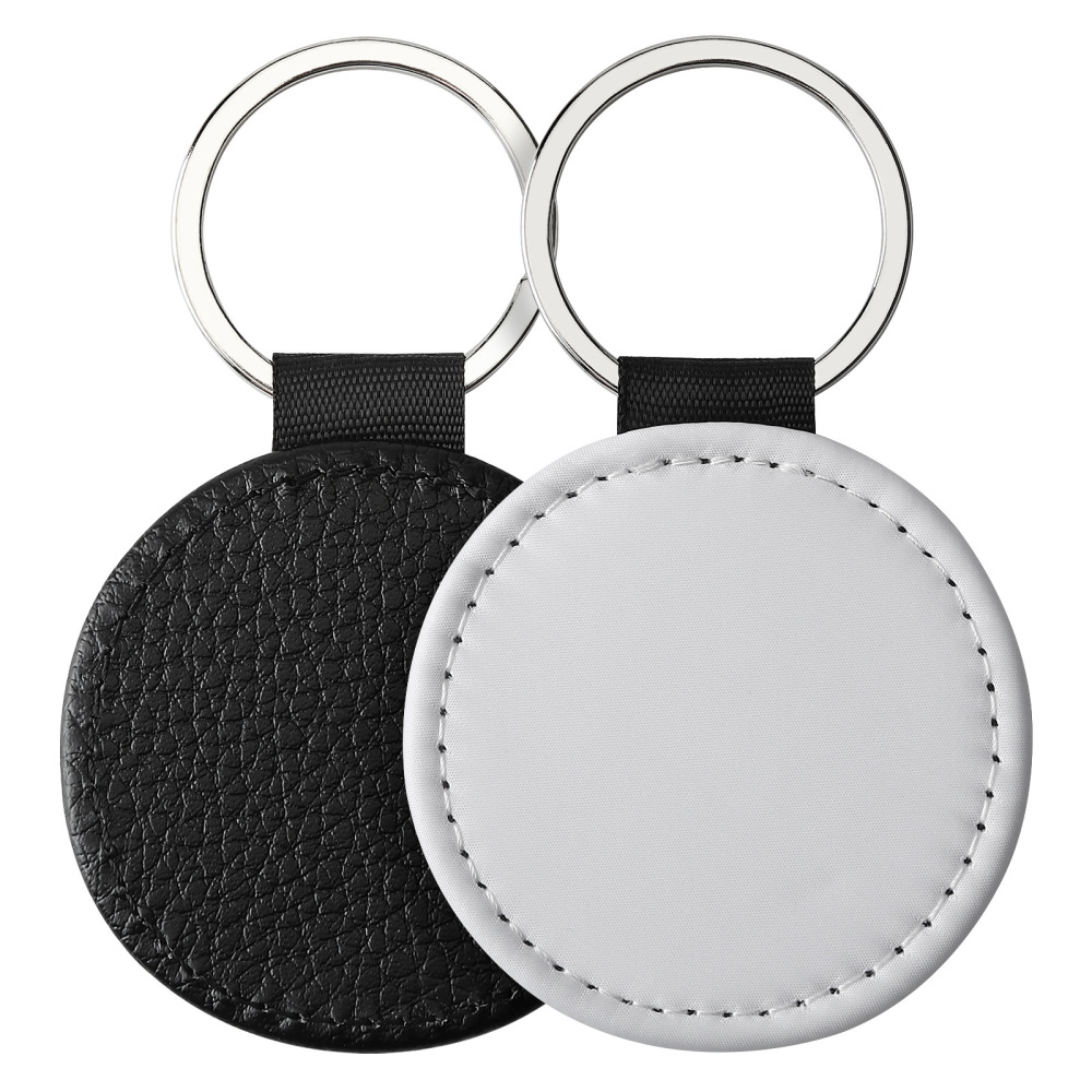 CHINESE WAREHOUSE Sublimation PU Leather Keychain