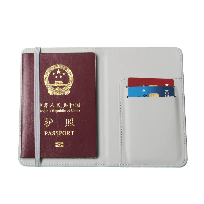 CHINESE WAREHOUSE PU Leather Book Sublimation Card Passport Holders Case Cover