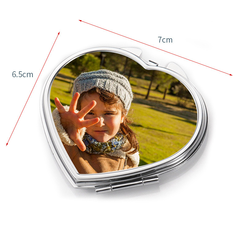 CHINESE WAREHOUSE Sublimation Double Sided Cosmetic Mirror