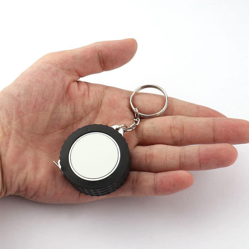 CHINESE WAREHOUSE Sublimation Mini Car Tire Tape Measure Keychain