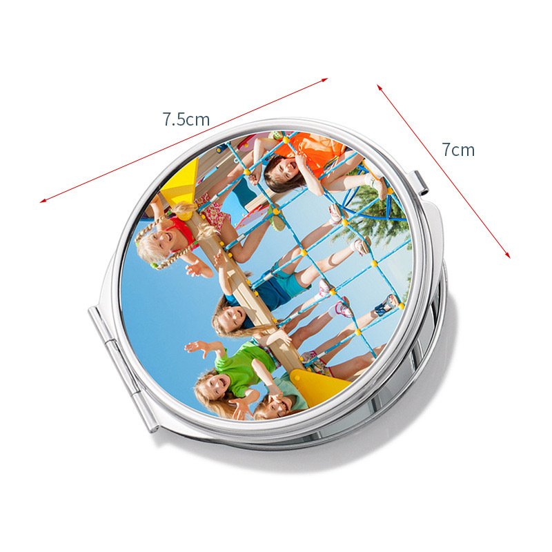 CHINESE WAREHOUSE Sublimation Double Sided Cosmetic Mirror