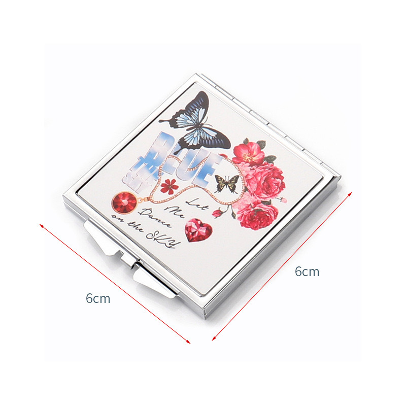 CHINESE WAREHOUSE Sublimation Double Sided Cosmetic Mirror