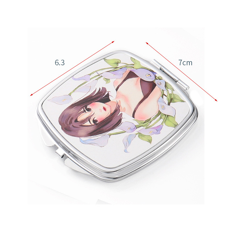 CHINESE WAREHOUSE Sublimation Double Sided Cosmetic Mirror