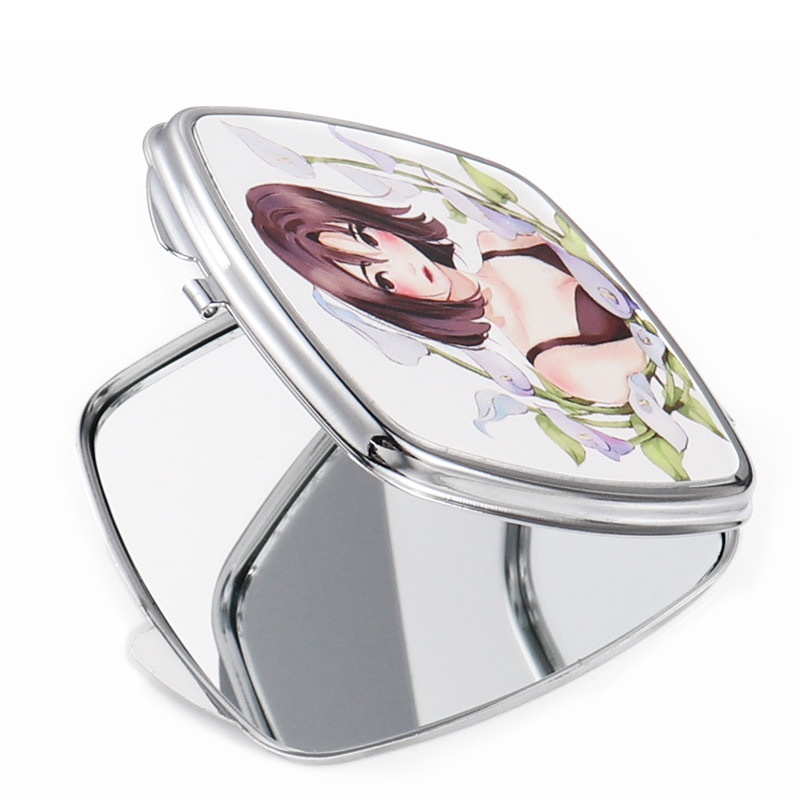 CHINESE WAREHOUSE Sublimation Double Sided Cosmetic Mirror