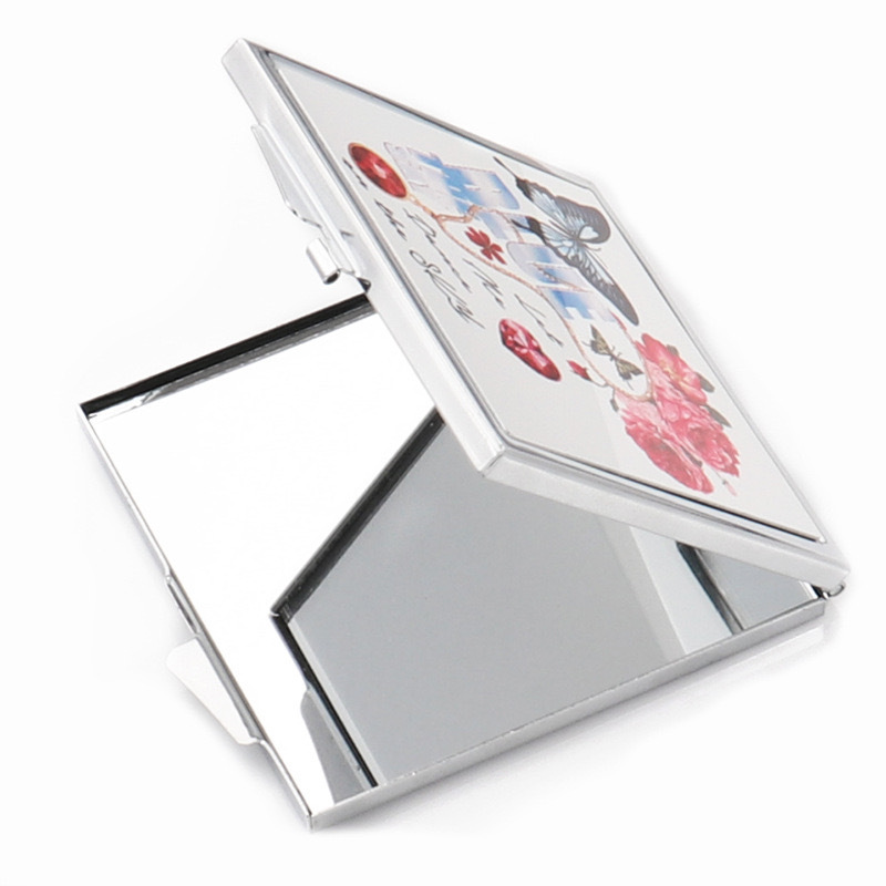 CHINESE WAREHOUSE Sublimation Double Sided Cosmetic Mirror