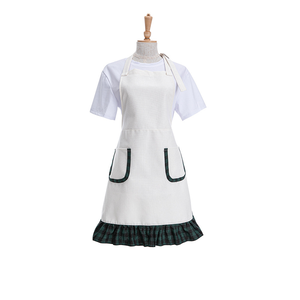 CHINESE WAREHOUSE Sublimation 300gsm Cotton Linen Apron