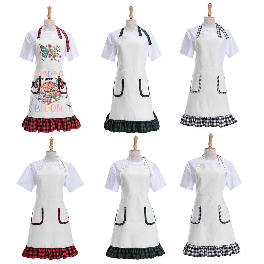 CHINESE WAREHOUSE Sublimation 300gsm Cotton Linen Apron