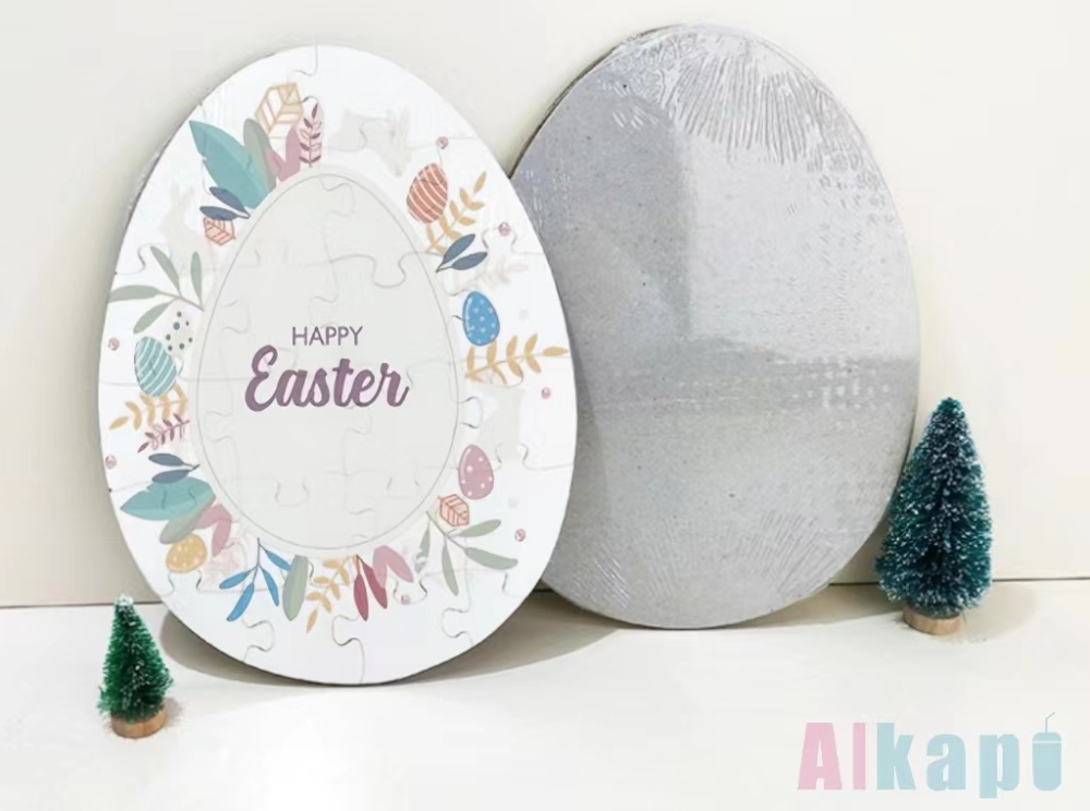 CHINESE WAREHOUSE Easter Gift Sublimation Egg-Shaped Puzzle 22pcs
