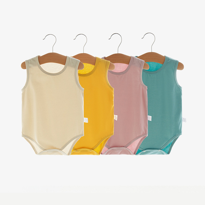 CHINESE WAREHOUSE Baby Onesies 6 Colors Stocked Modal Fiber