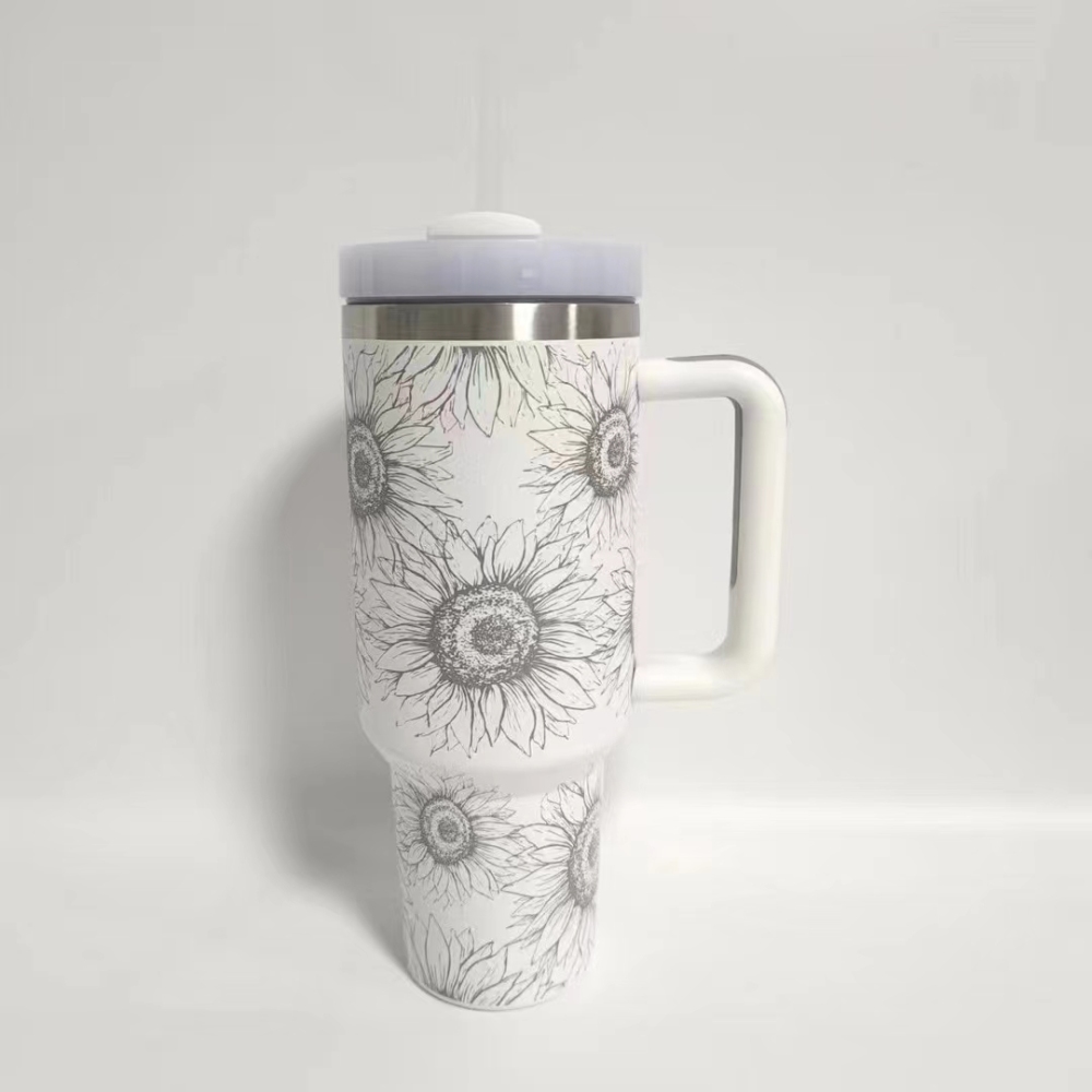 CHINESE WAREHOUSE 40oz V2 Sunflower Powder Coated Tumbler