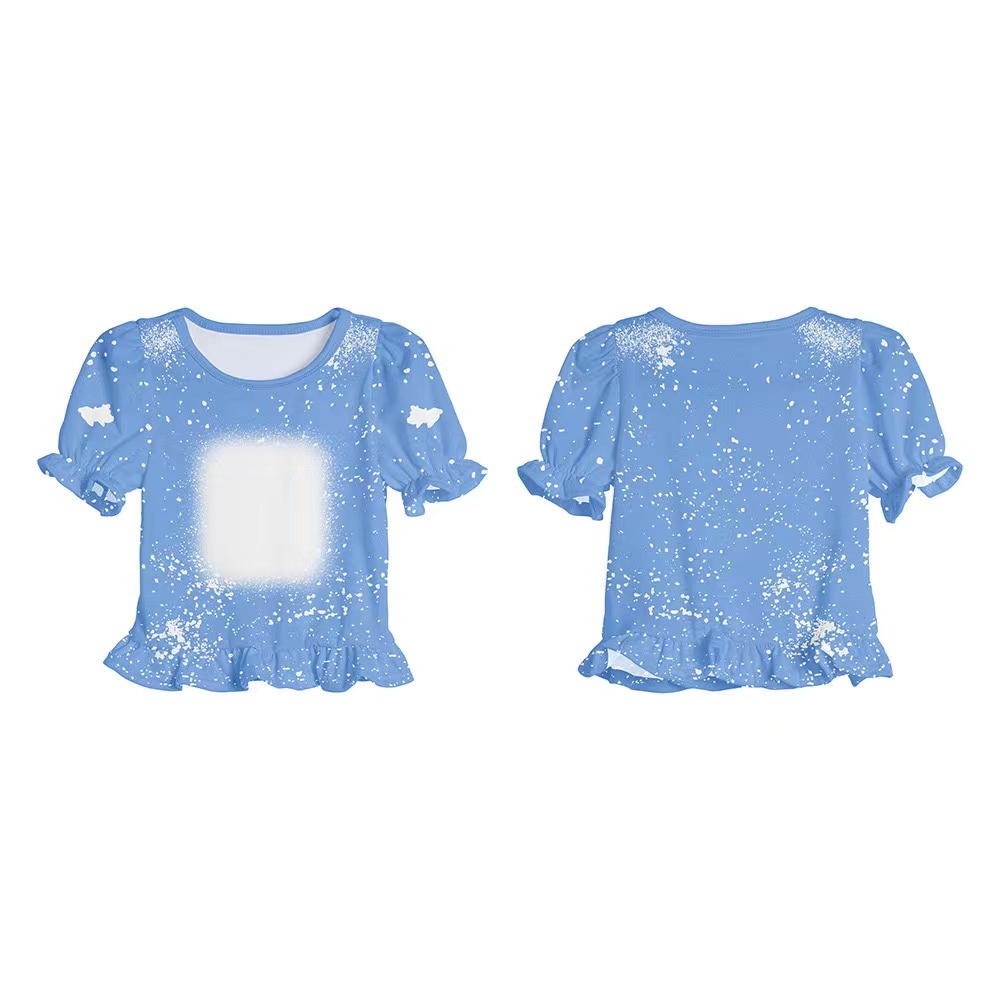 CHINESE WAREHOUSE Sub Bleach Baby Short Sleeve Shirts 21 colors Stocked 95% polyester+5% cotton