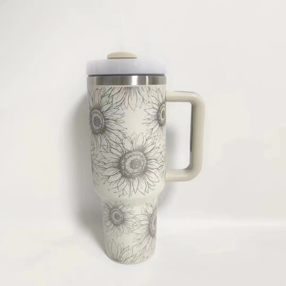 CHINESE WAREHOUSE 40oz V2 Sunflower Powder Coated Tumbler