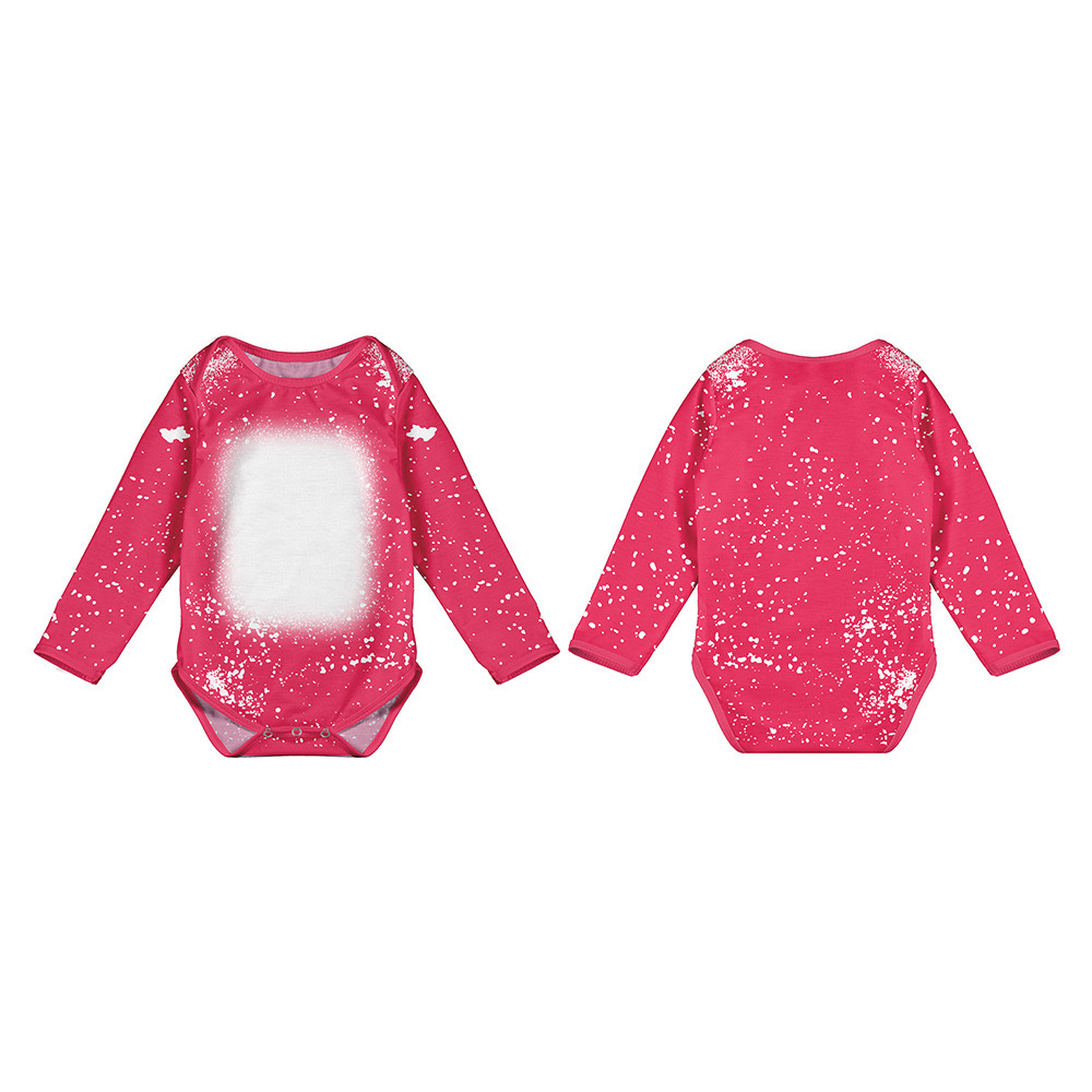 CHINESE WAREHOUSE Sub Bleach Baby Onesies 95% polyester+5% cotton Long Sleeve