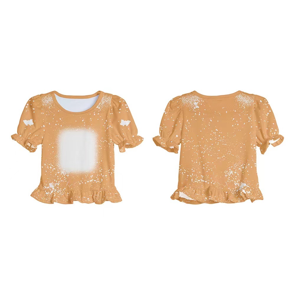 CHINESE WAREHOUSE Sub Bleach Baby Short Sleeve Shirts 21 colors Stocked 95% polyester+5% cotton