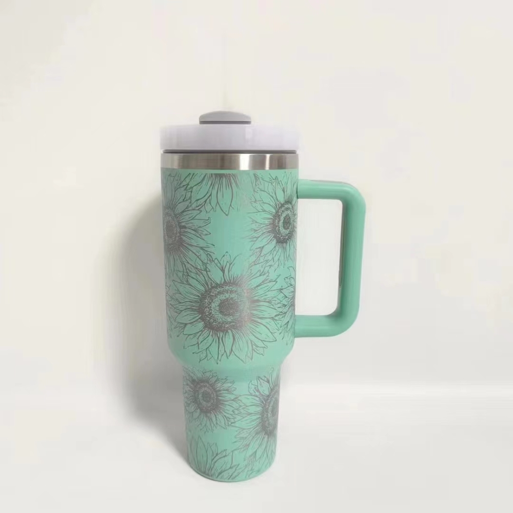 CHINESE WAREHOUSE 40oz V2 Sunflower Powder Coated Tumbler