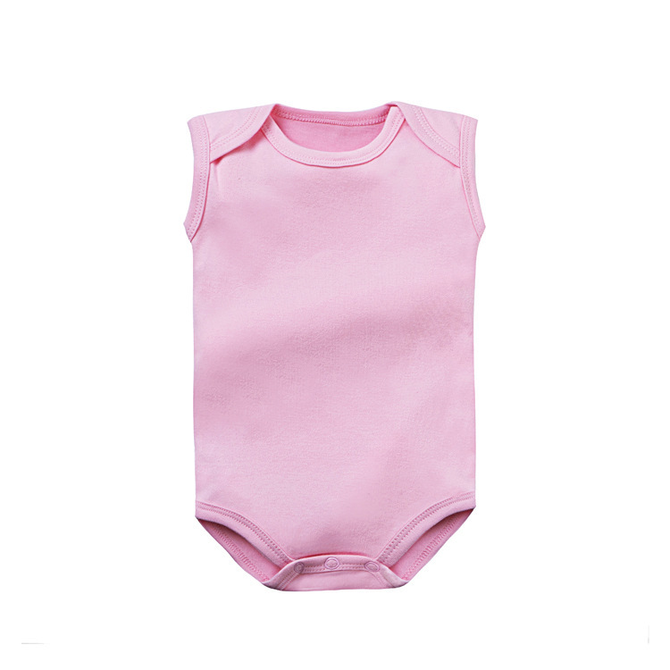 CHINESE WAREHOUSE Sleeveless Crawler Suit For Baby Cotton Fiber Onesies