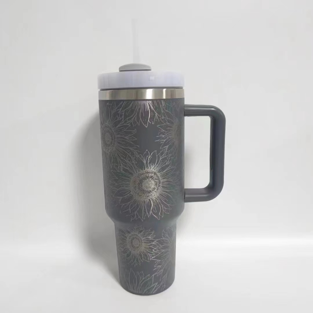 CHINESE WAREHOUSE 40oz V2 Sunflower Powder Coated Tumbler