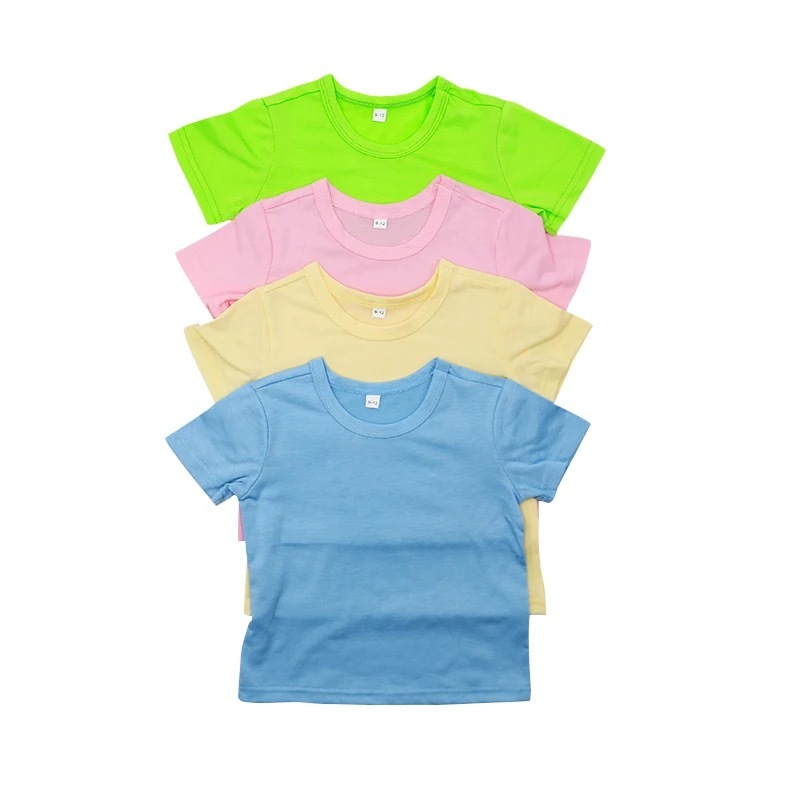 CHINESE WAREHOUSE Sublimation Baby Shirts Mix Color  Lyocell Fiber Cotton Feel