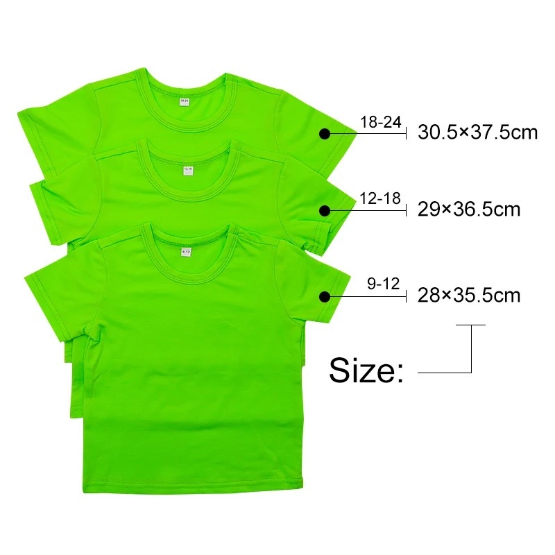 CHINESE WAREHOUSE Sublimation Baby Shirts Mix Color  Lyocell Fiber Cotton Feel