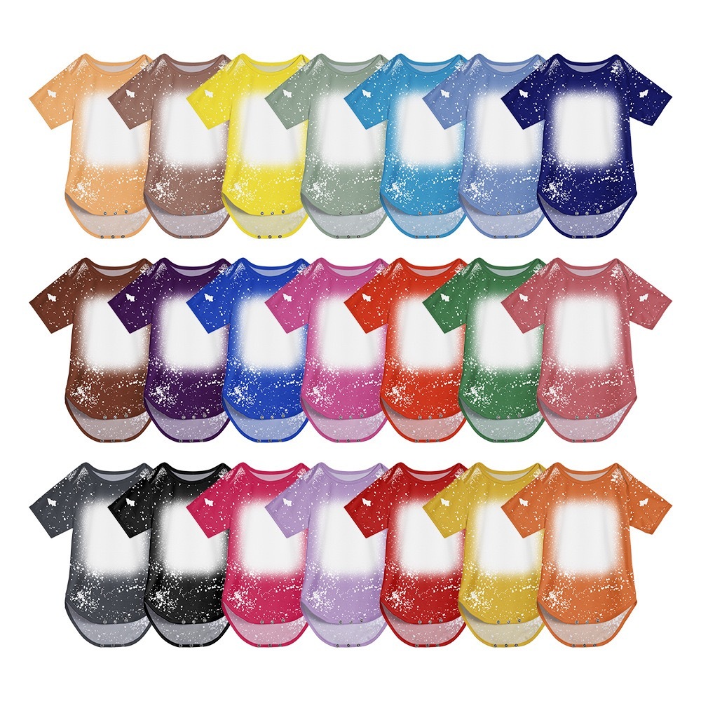 CHINESE WAREHOUSE Sub Bleach Baby Onesies 21 colors Stocked 95% polyester+5% cotton