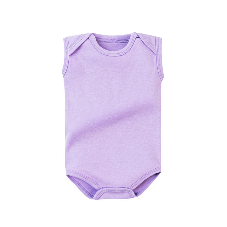 CHINESE WAREHOUSE Sleeveless Crawler Suit For Baby Cotton Fiber Onesies